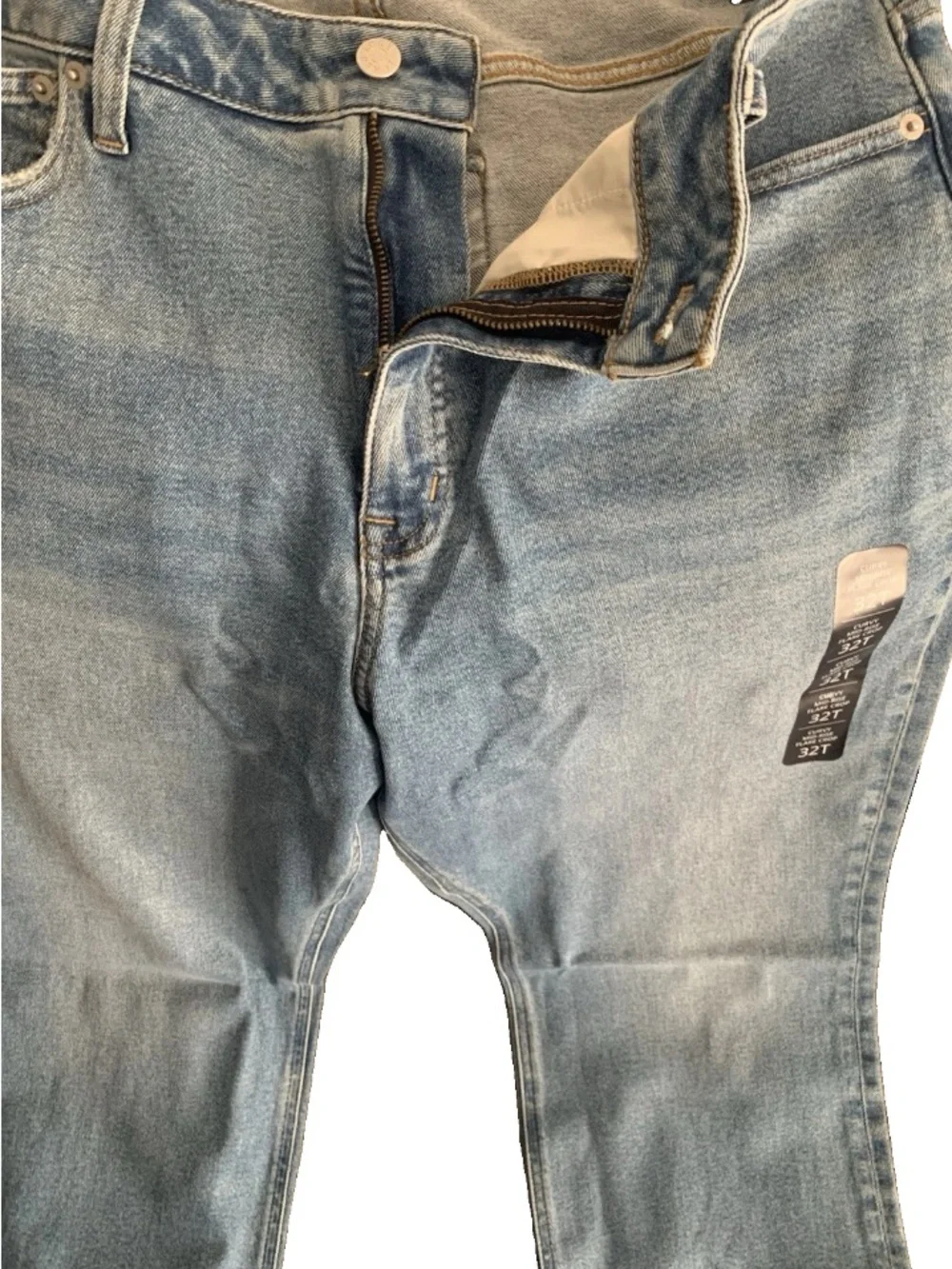 New Women’s J Crew Curvy Mid Rise Flare Crop Jeans Sz 32T Casual Comfort
